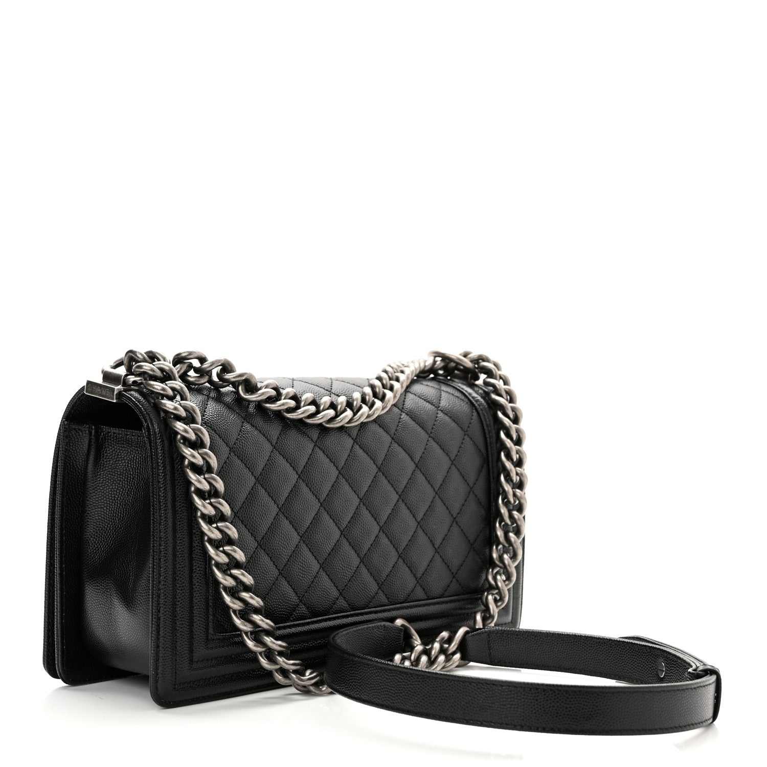 Chanel Caviar Quilted Medium Boy Flap Black 3 of 12