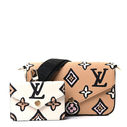 Louis Vuitton Monogram Wild At Heart Felicie Strap & Go Arizona Creme 1 of 4