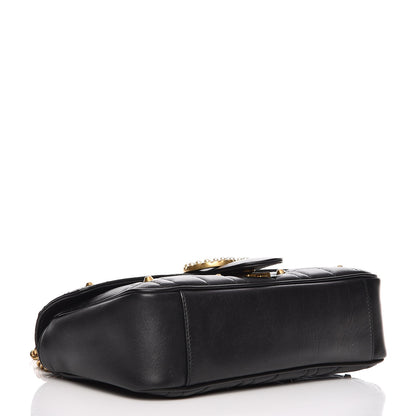 Gucci Calfskin Matelasse Studded Small Pearly GG Marmont Shoulder Bag Black 4 of 8