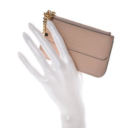 Chloe Grained Calfskin Drew Card Holder Cement Pink 2 of 8