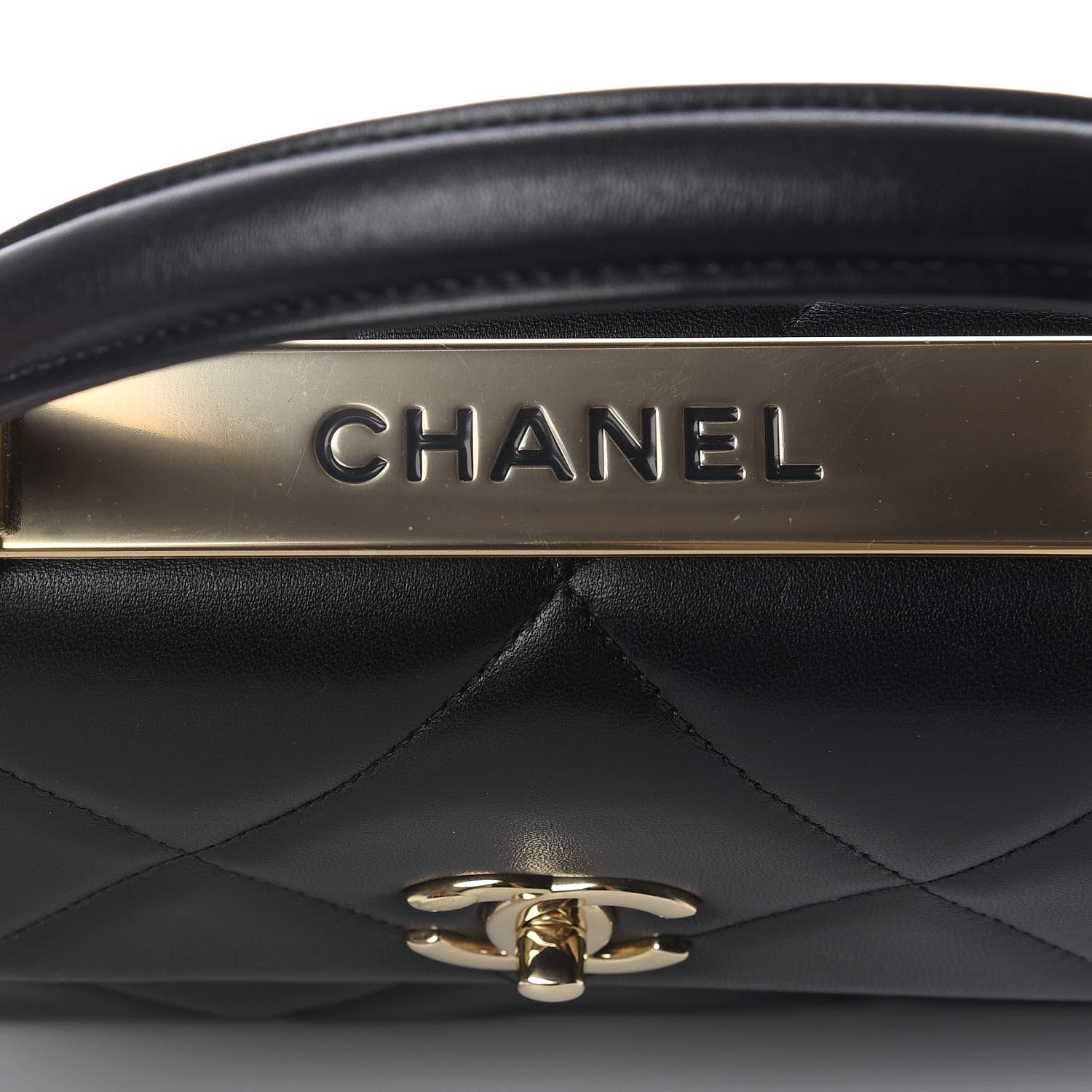 Chanel Lambskin Quilted Small Trendy CC Dual Handle Flap Bag Black 9 of 13