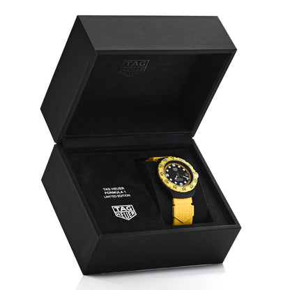 Tag Heuer DLC Stainless Steel Rubber 38mm Formula 1 Solargraph Quartz Watch Black Yellow WBY1117 5 of 5