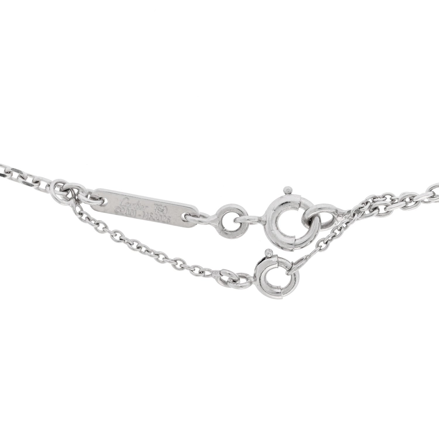 Cartier 18K White Gold Diamond Small Hearts and Symbols Pendant Necklace 3 of 3