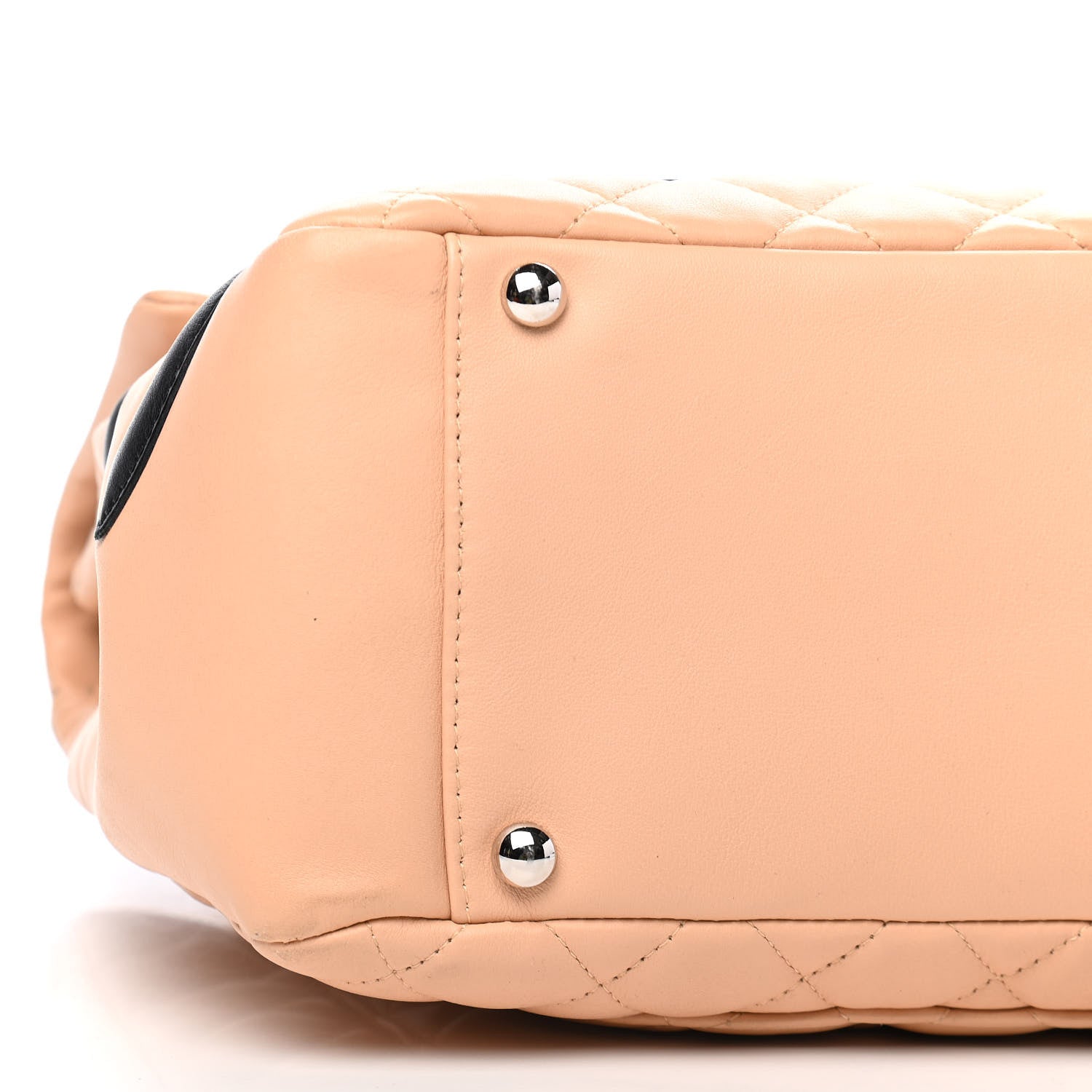Chanel Calfskin Quilted Large Cambon Flap Beige Black 6 of 12
