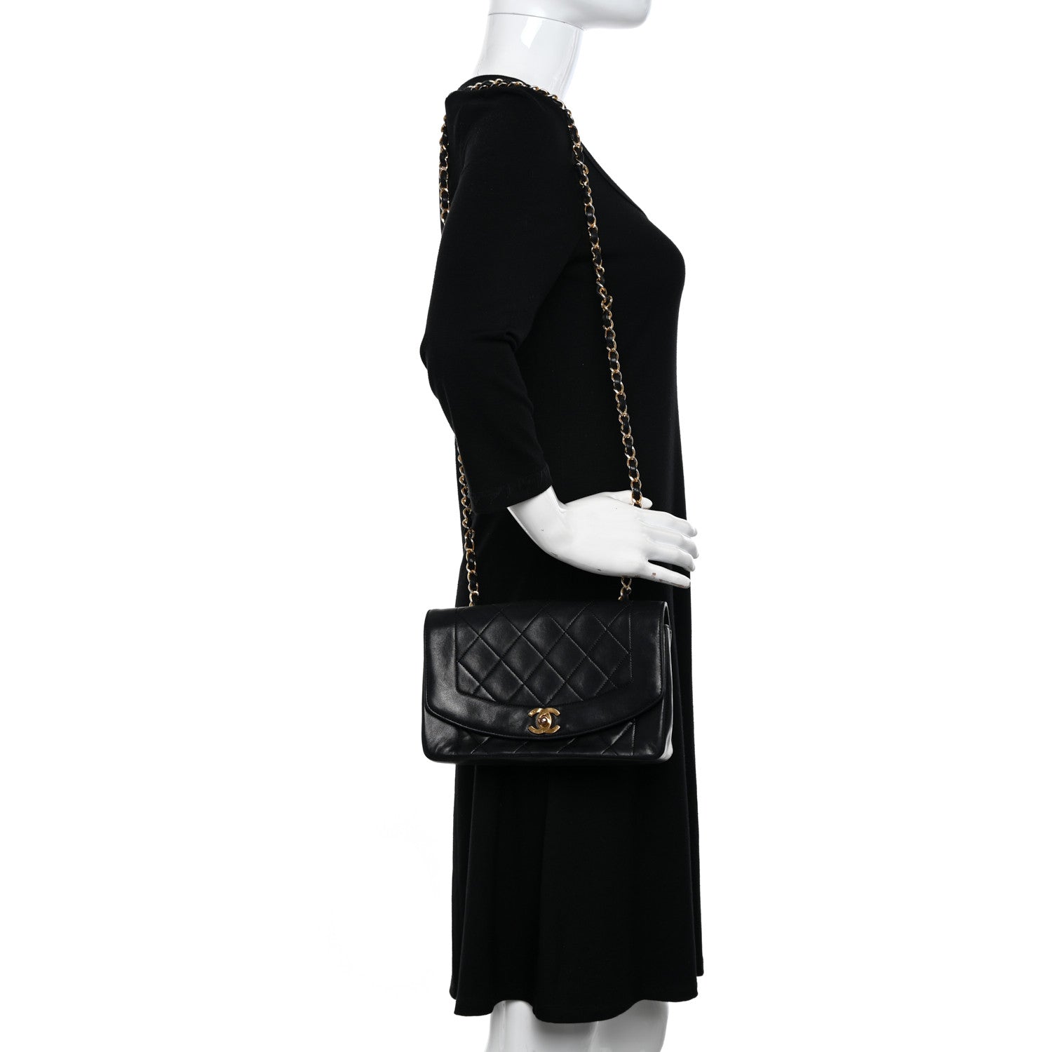 Chanel Lambskin Quilted Small Single Flap Black 2 of 12