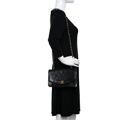 Chanel Lambskin Quilted Small Single Flap Black 2 of 12