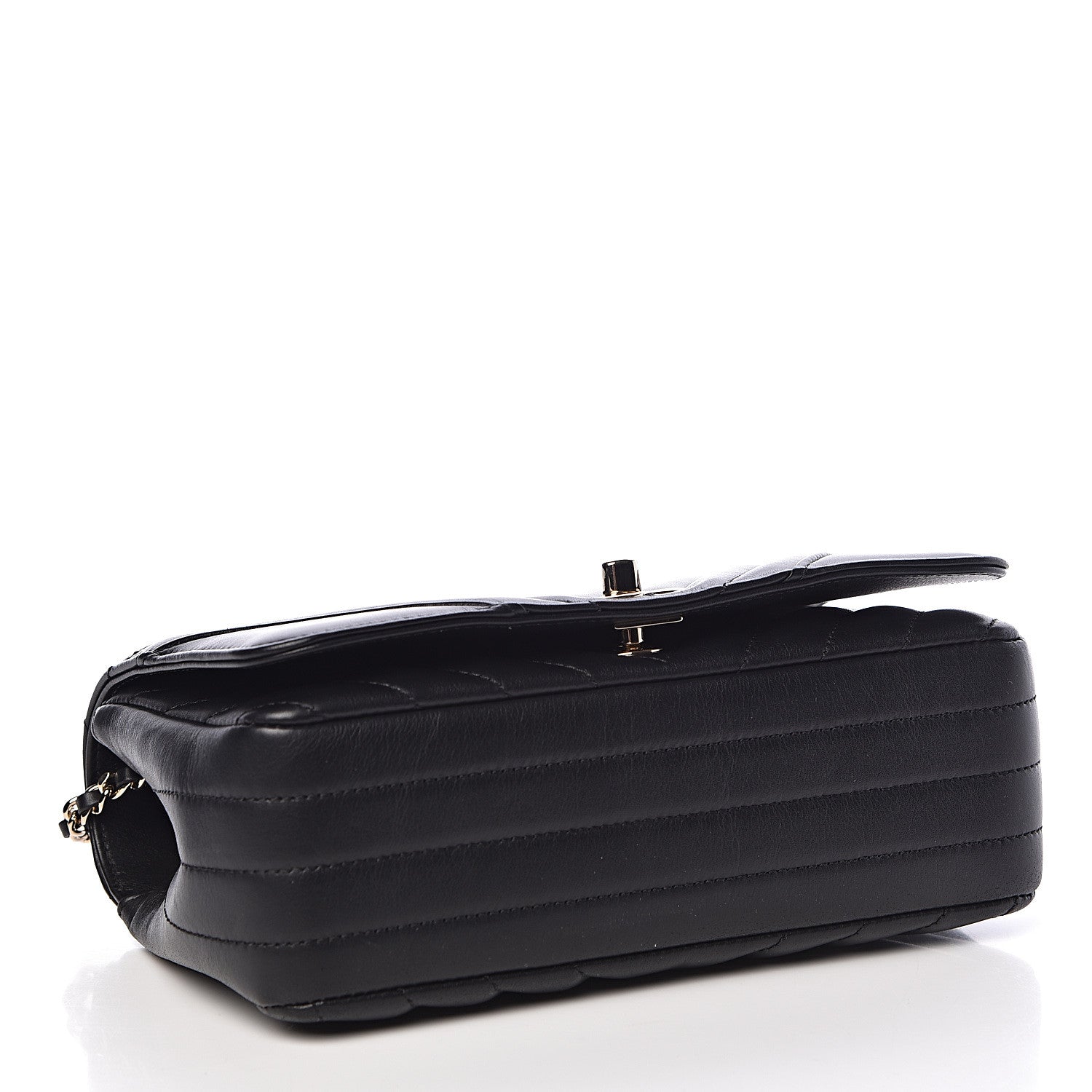 Chanel Calfskin Chevron Quilted Mini Statement Flap Black 4 of 10