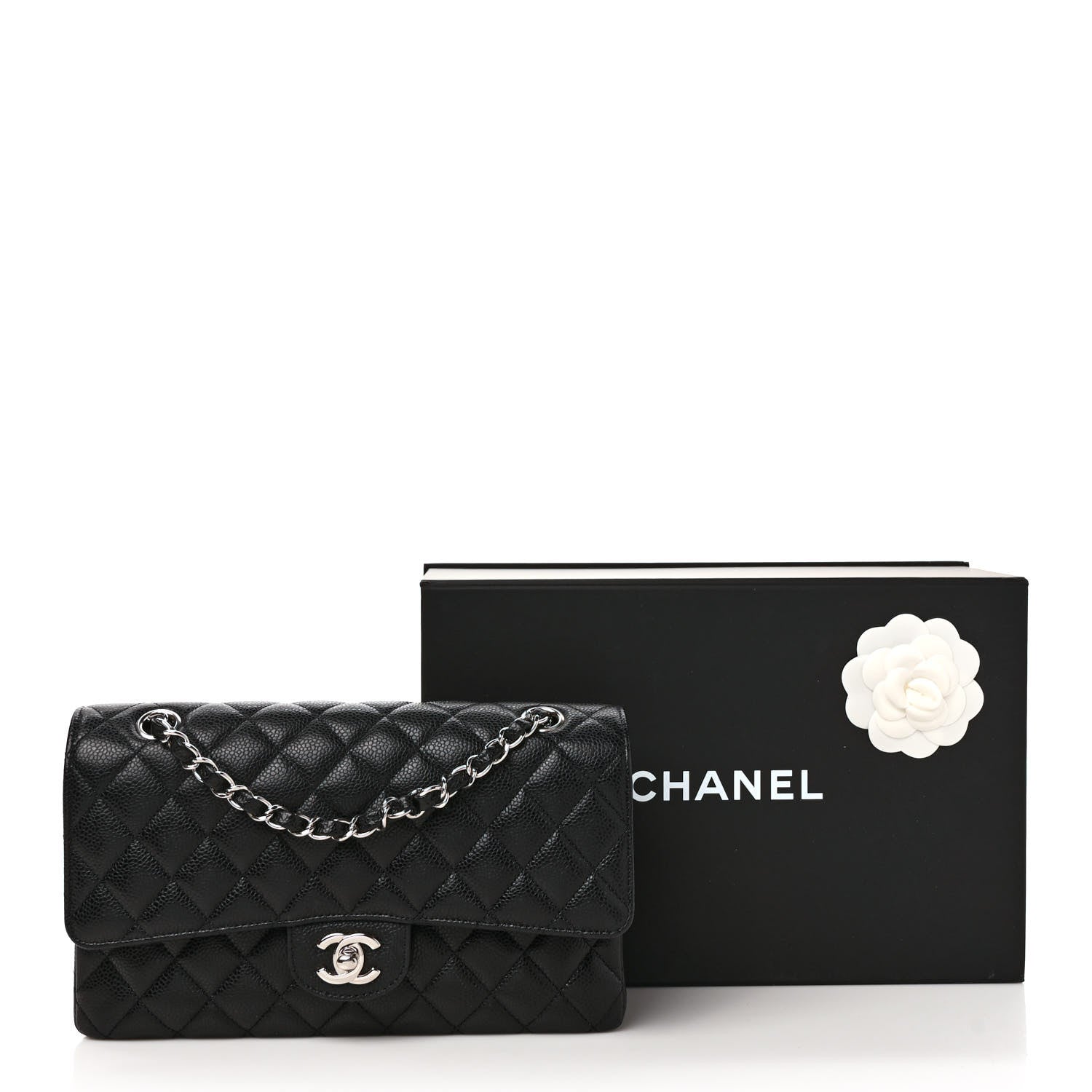 Chanel Caviar Quilted Medium Double Flap Black 10 of 10