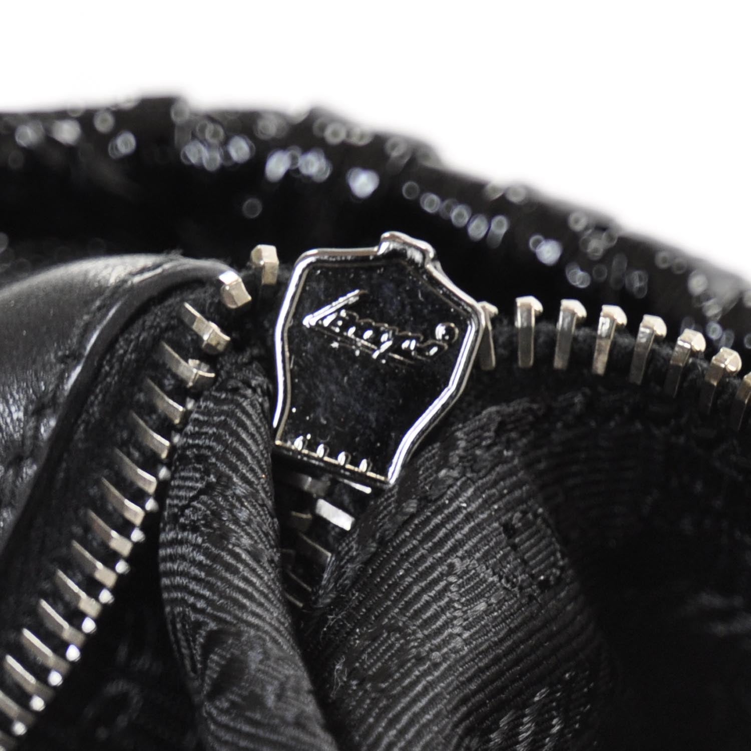 Prada Vernice Gaufre Tote Black 9 of 9