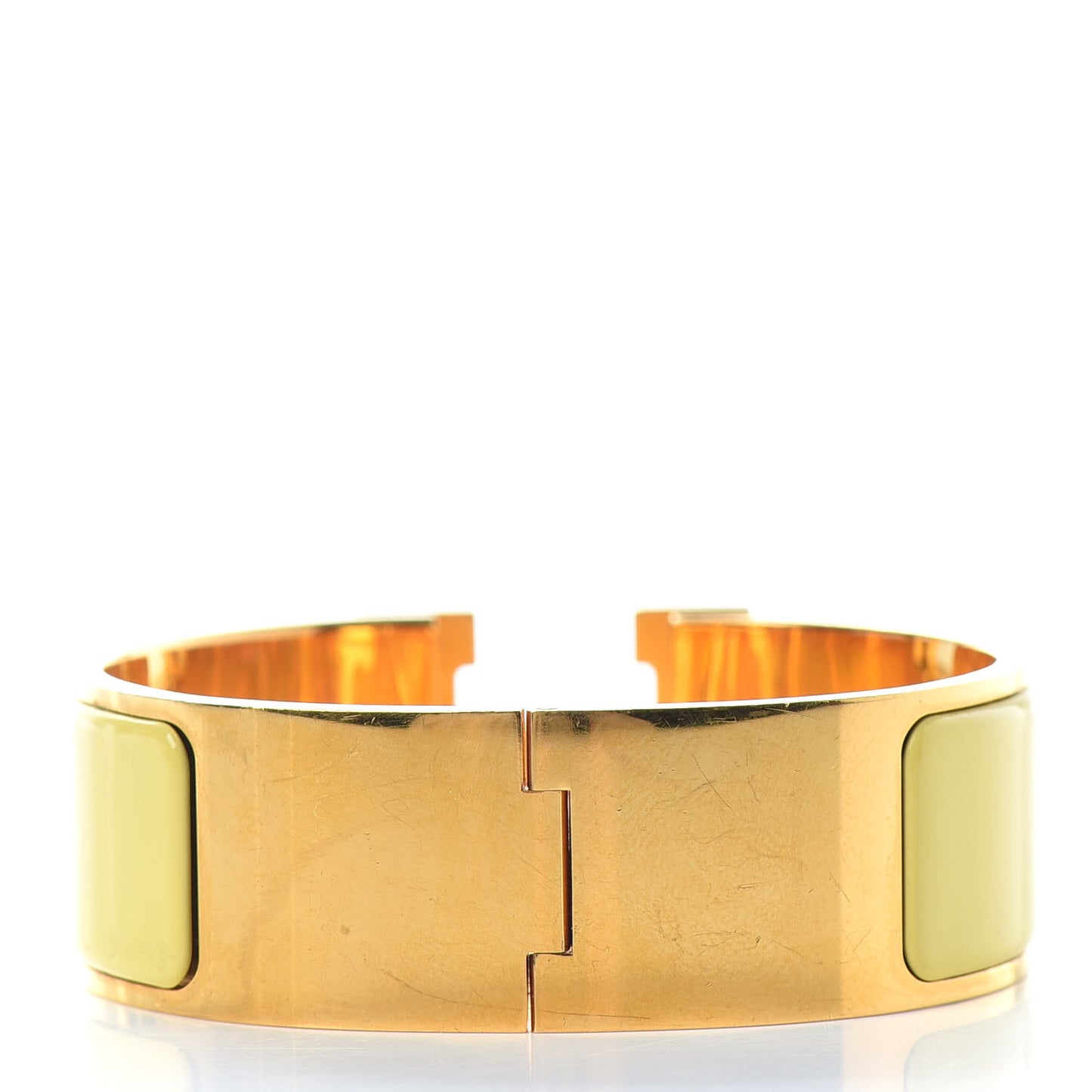 Enamel Wide Clic Clac H Bracelet PM Jaune D’Or