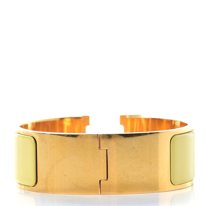 Hermes Enamel Wide Clic Clac H Bracelet PM Jaune D’Or 3 of 4