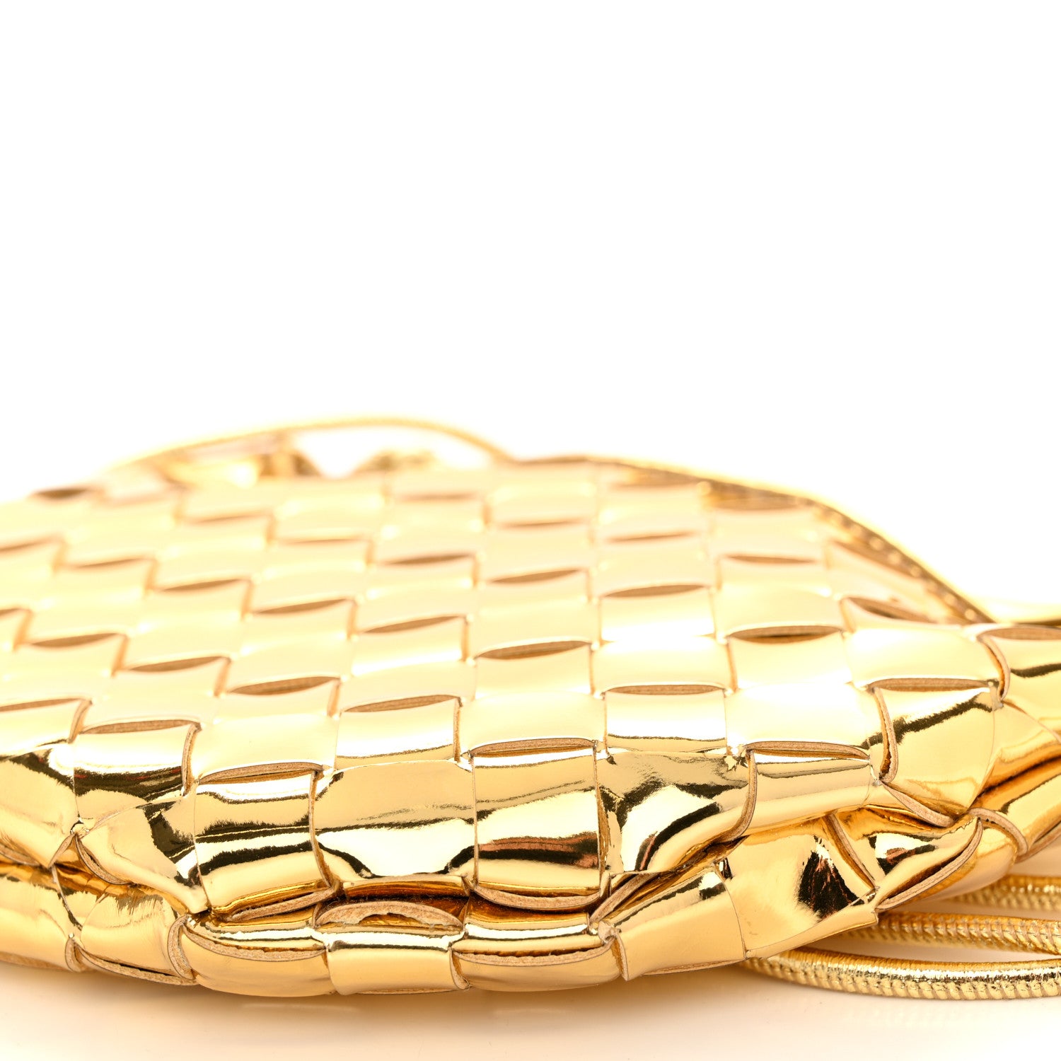 Bottega Veneta Mirror Laminated Nappa Intrecciato Mini Sardine Bag Gold 10 of 10
