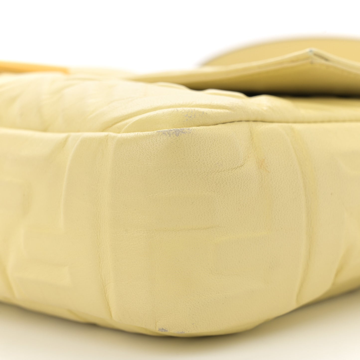 Nappa FF 1974 Embossed Large Baguette Banana