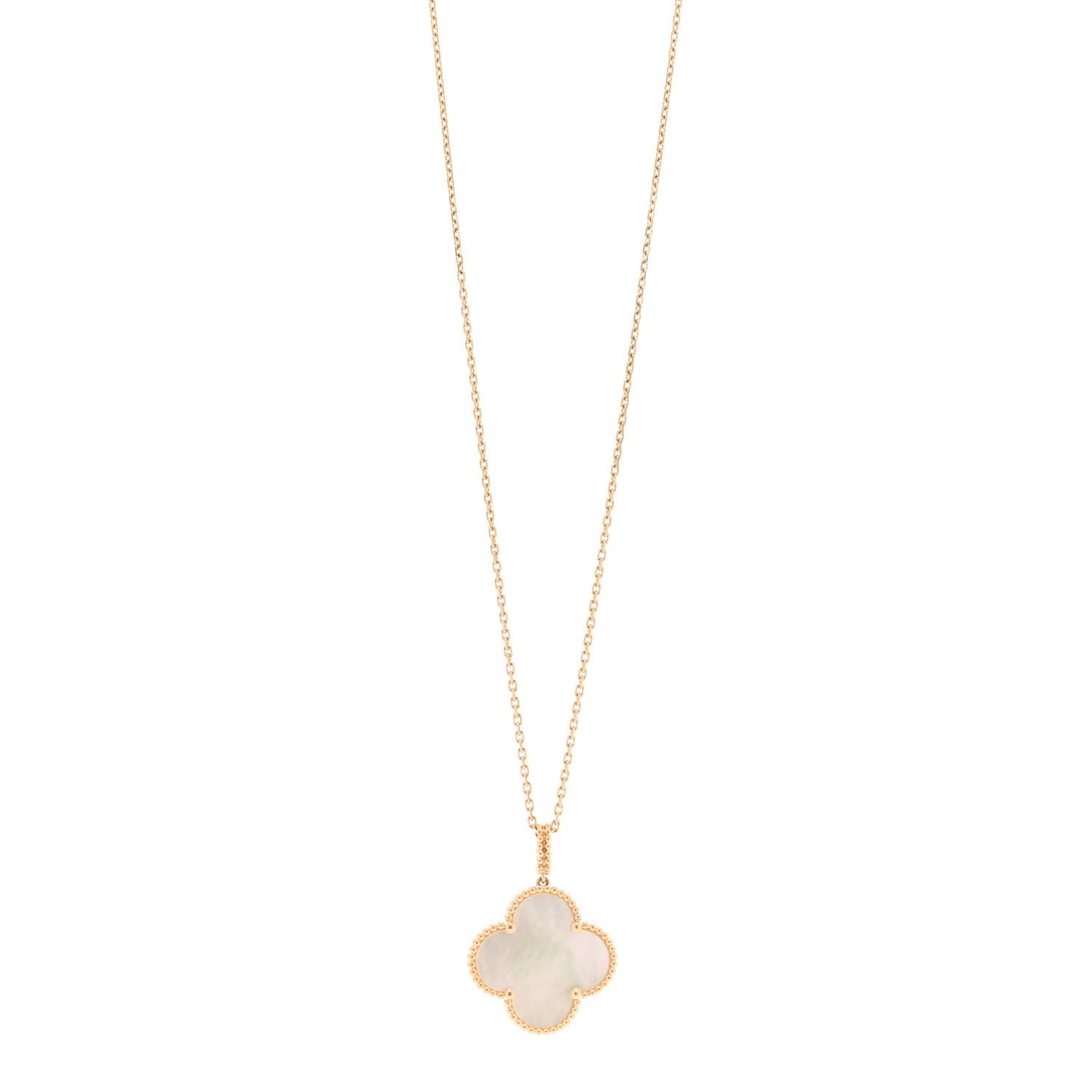 18K Yellow Gold Mother of Pearl Magic Alhambra Long Necklace
