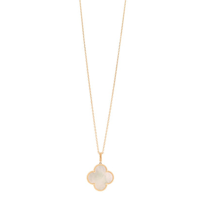 Van Cleef & Arpels 18K Yellow Gold Mother of Pearl Magic Alhambra Long Necklace 1 of 6
