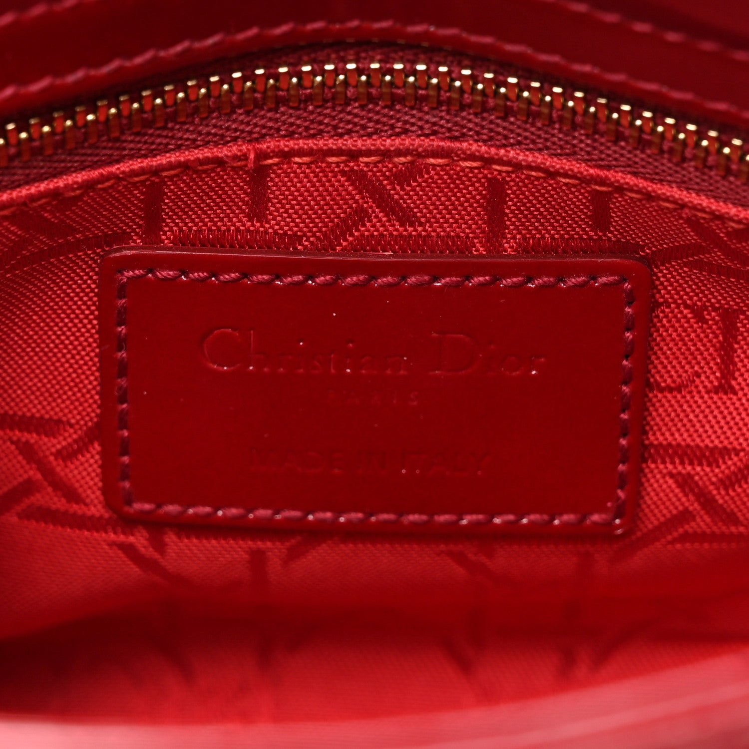 Christian Dior Patent Cannage Mini Lady Dior Red 6 of 12