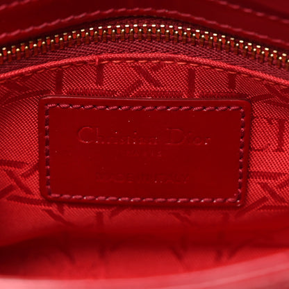 Christian Dior Patent Cannage Mini Lady Dior Red 6 of 12