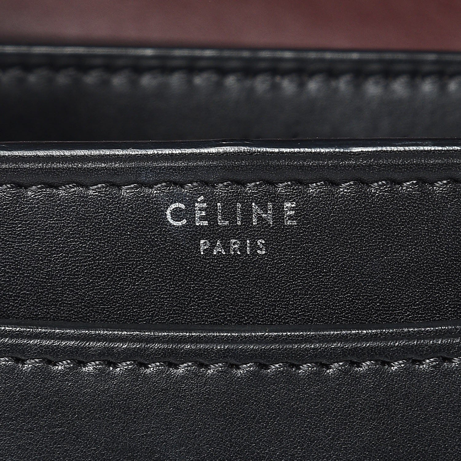 Celine Smooth Calfskin Medium Case Chain Flap Black 6 of 10