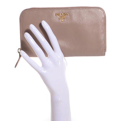 Prada Saffiano Metal Zip Around Wallet Cammeo 2 of 11