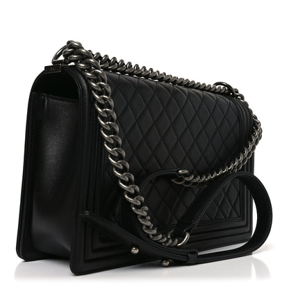 Chanel Calfskin Quilted New Medium Boy Flap Black 3 of 11