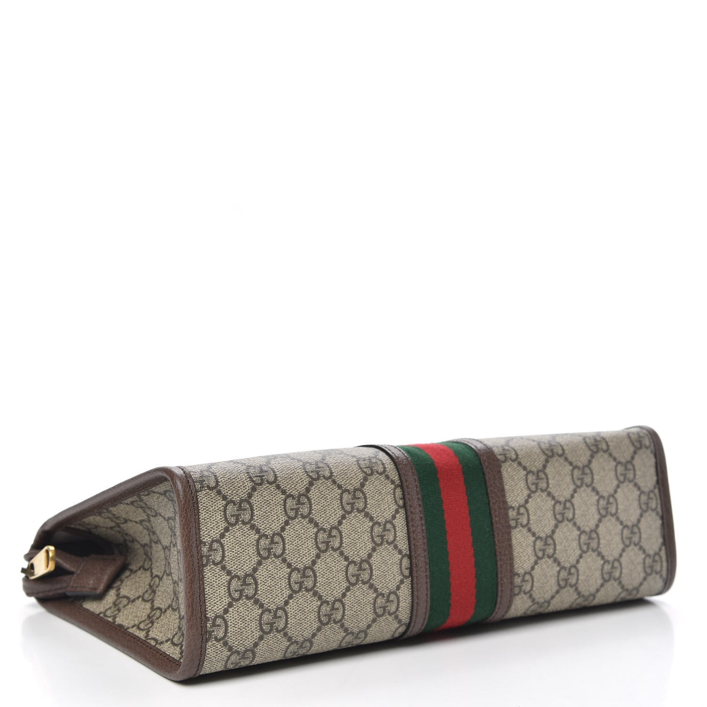 GG Supreme Monogram Web Toiletry Case Brown