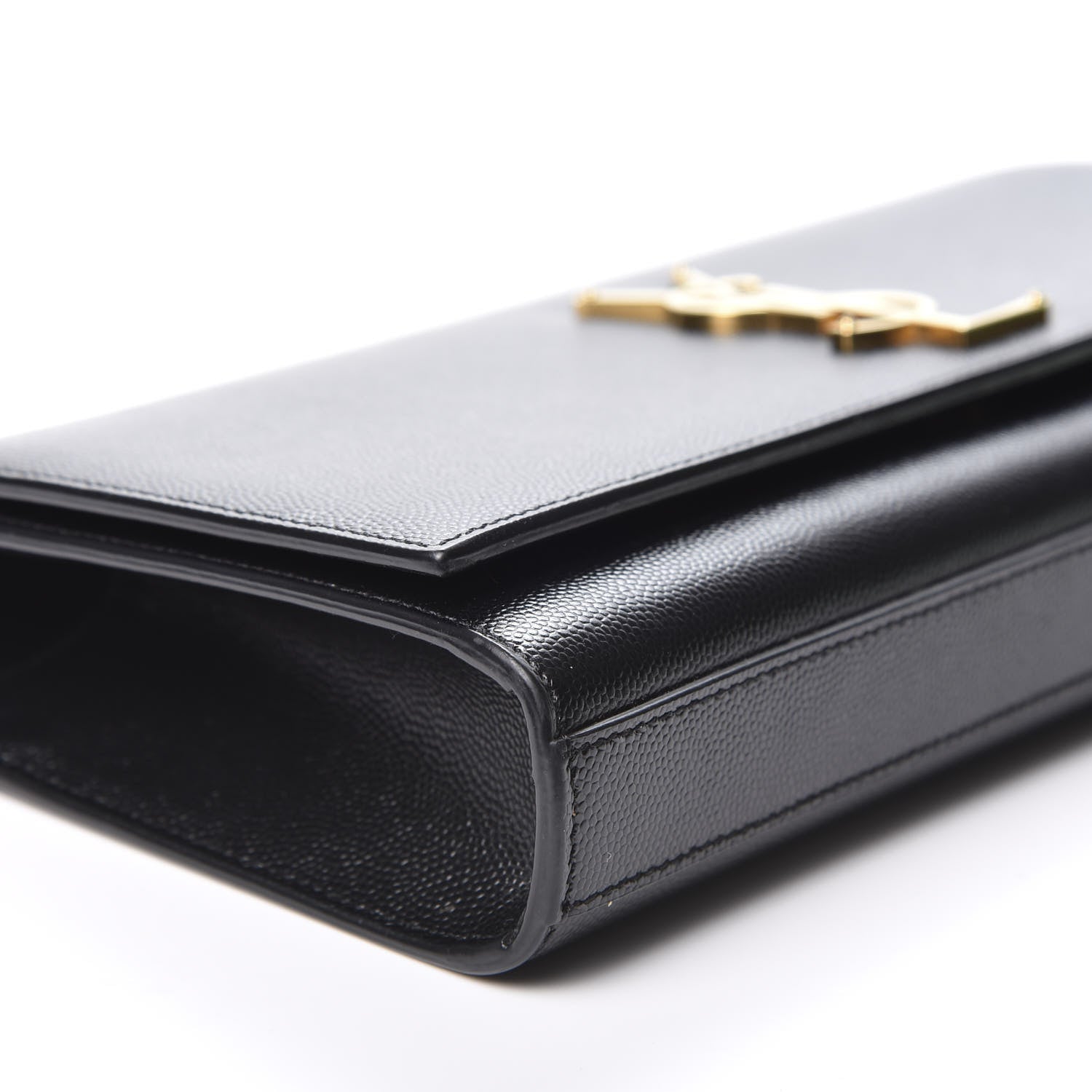 Saint Laurent Grain De Poudre Monogram Cassandre Clutch Black 5 of 9