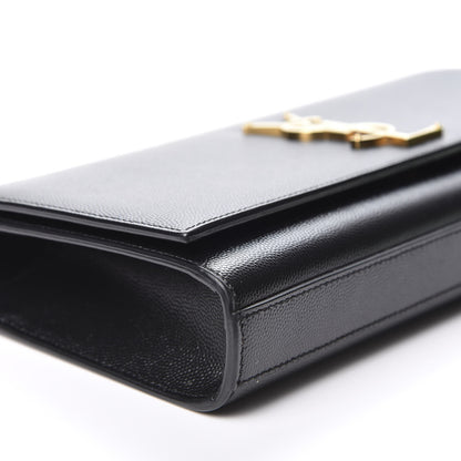 Saint Laurent Grain De Poudre Monogram Cassandre Clutch Black 5 of 9