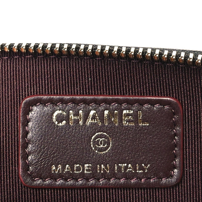 Chanel Lambskin Quilted Zip Card Holder Wallet Black 6 of 8