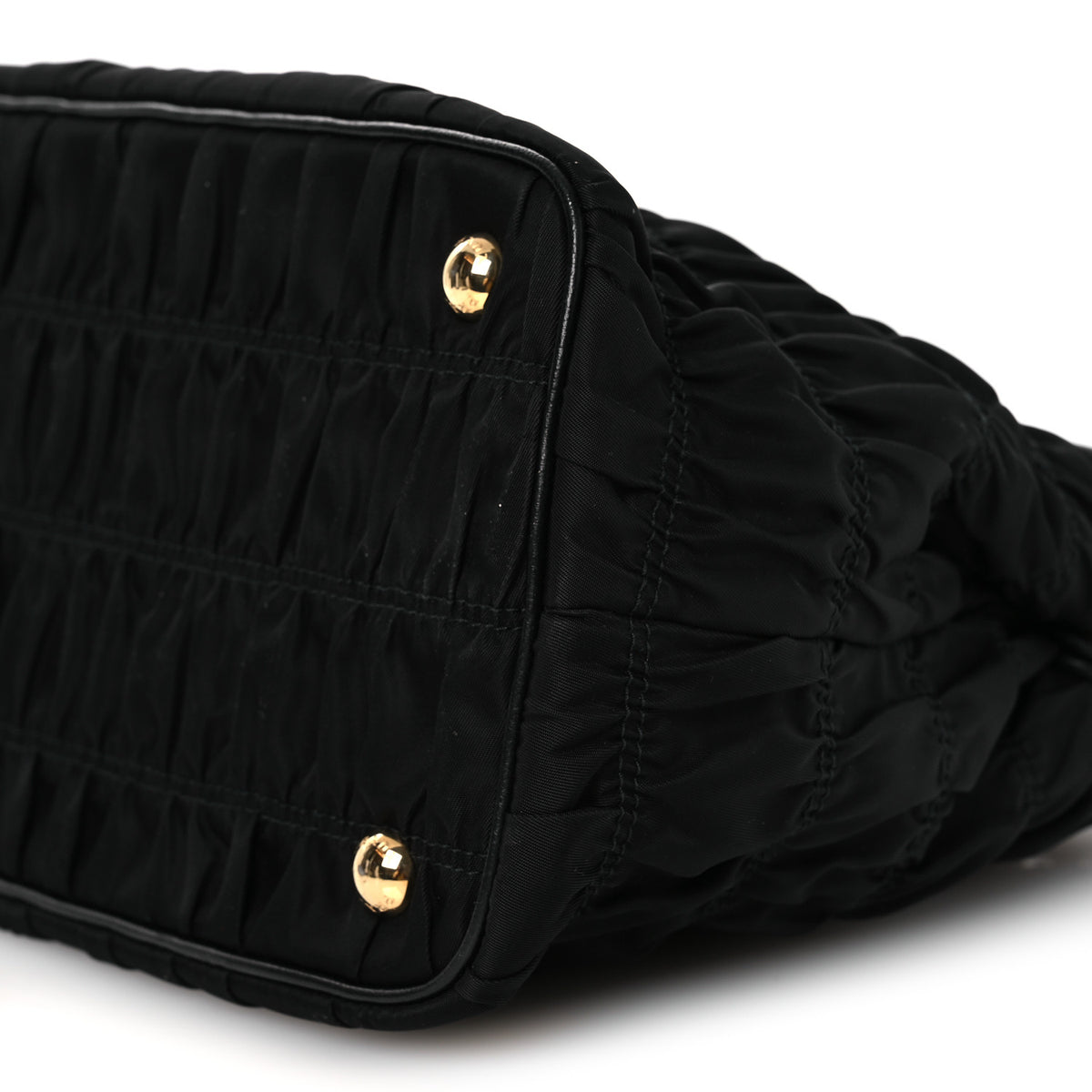 Tessuto Nylon Gaufre Small Tote Black