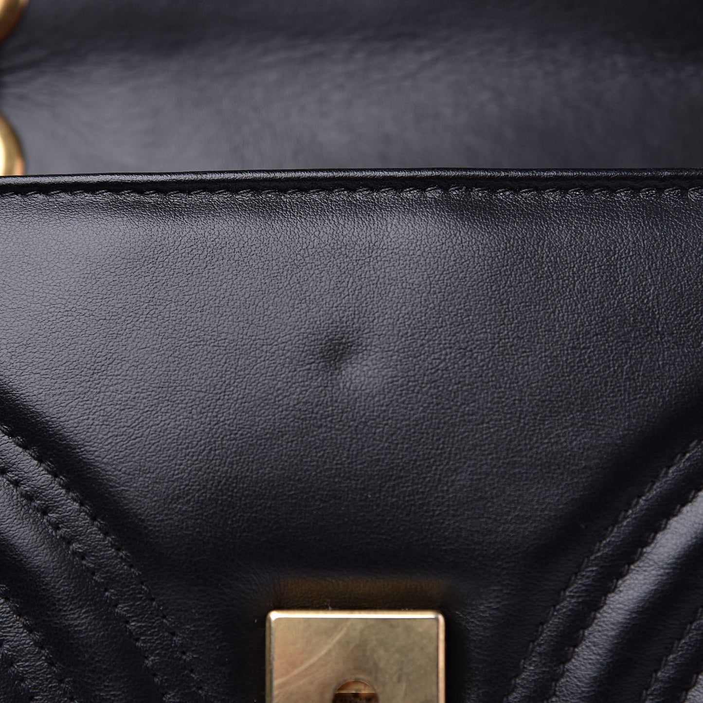Calfskin Matelasse Mini GG Marmont Shoulder Bag Black