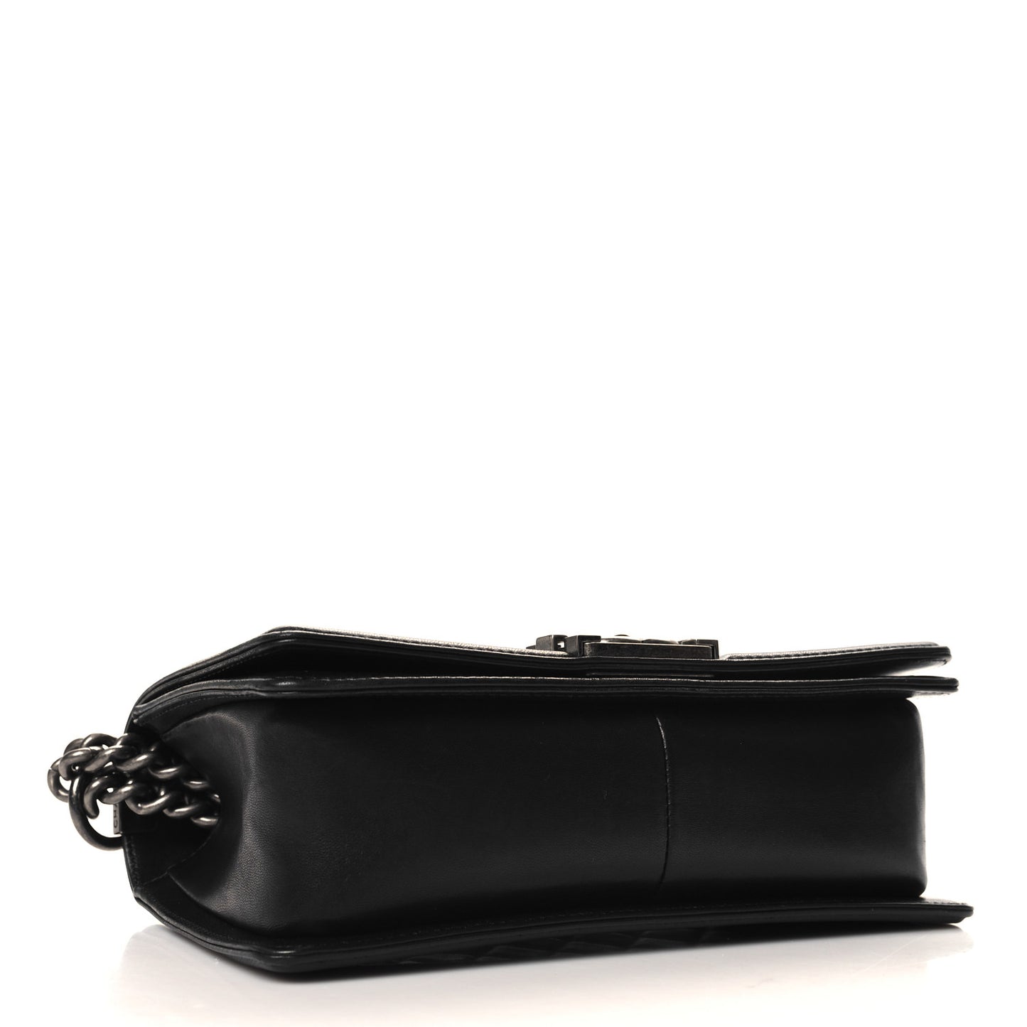 Lambskin Quilted Medium Boy Flap Black