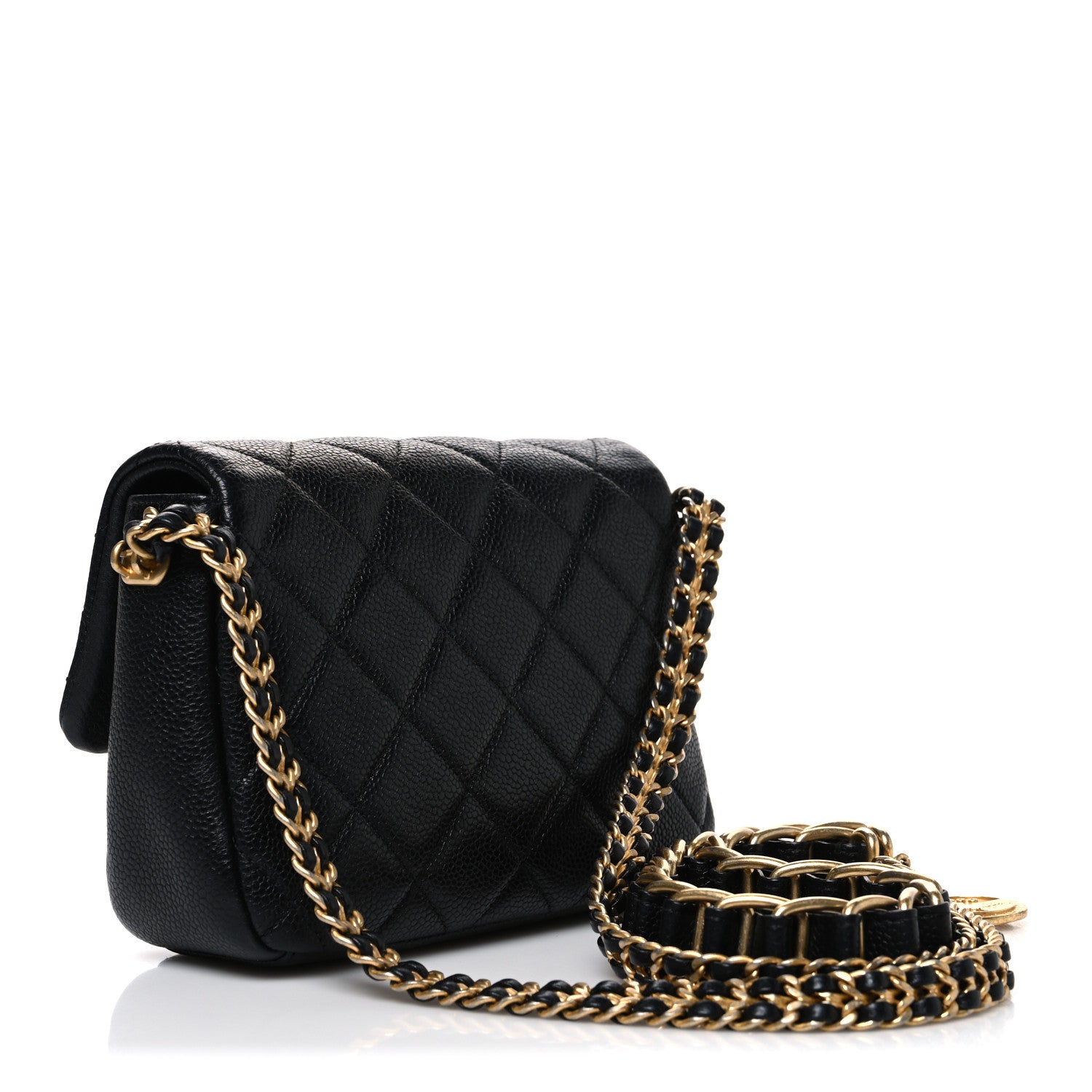 Chanel Caviar Quilted Mini Chain Soul Flap Black 3 of 10