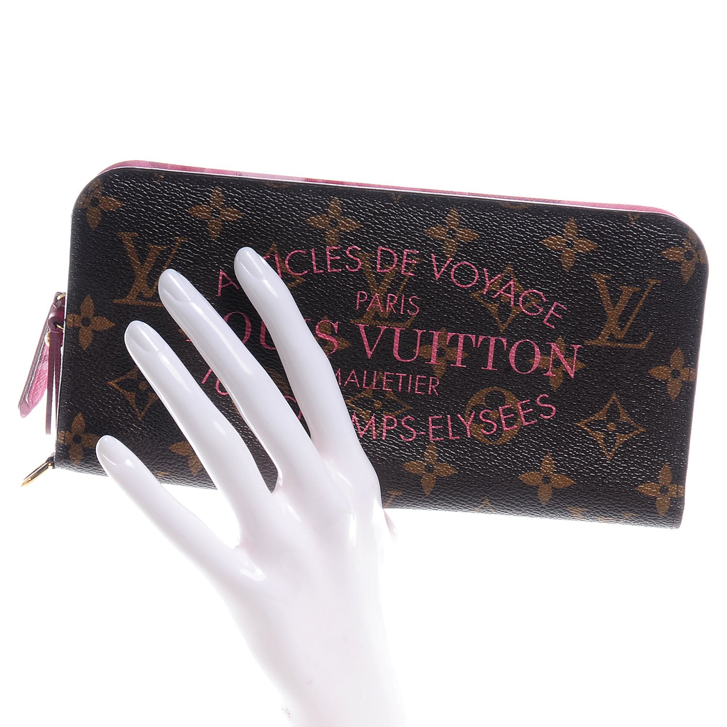 Louis Vuitton Monogram Articles de Voyage Ikat Insolite Wallet Rose Velours 2 of 8