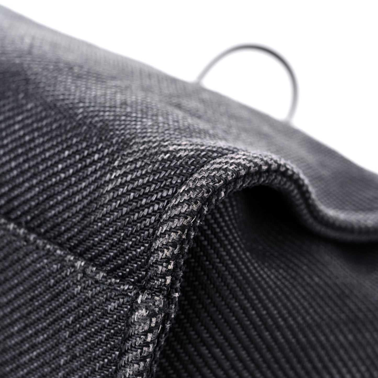 Woven Straw Raffia Medium Deauville Tote Black
