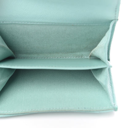 Chanel Caviar Quilted Flap Card Holder Wallet Light Blue 5 of 13