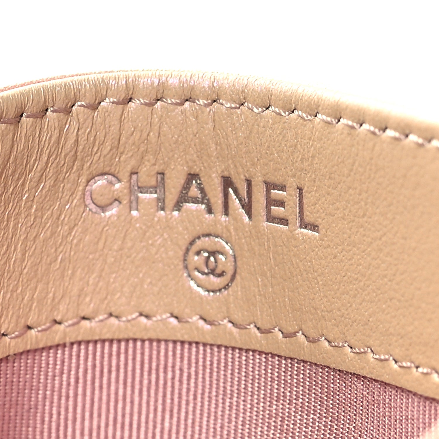Chanel Iridescent Calfskin Quilted Card Holder Pink 6 of 10