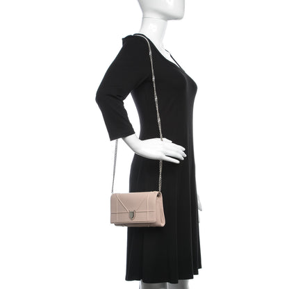 Christian Dior Grained Calfskin Diorama Croisiere Chain Wallet Rose Poudre 1 of 12