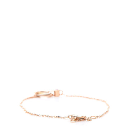 Cartier 18K Pink Yellow White Gold Pink Sapphire Trinity Bracelet 4 of 8
