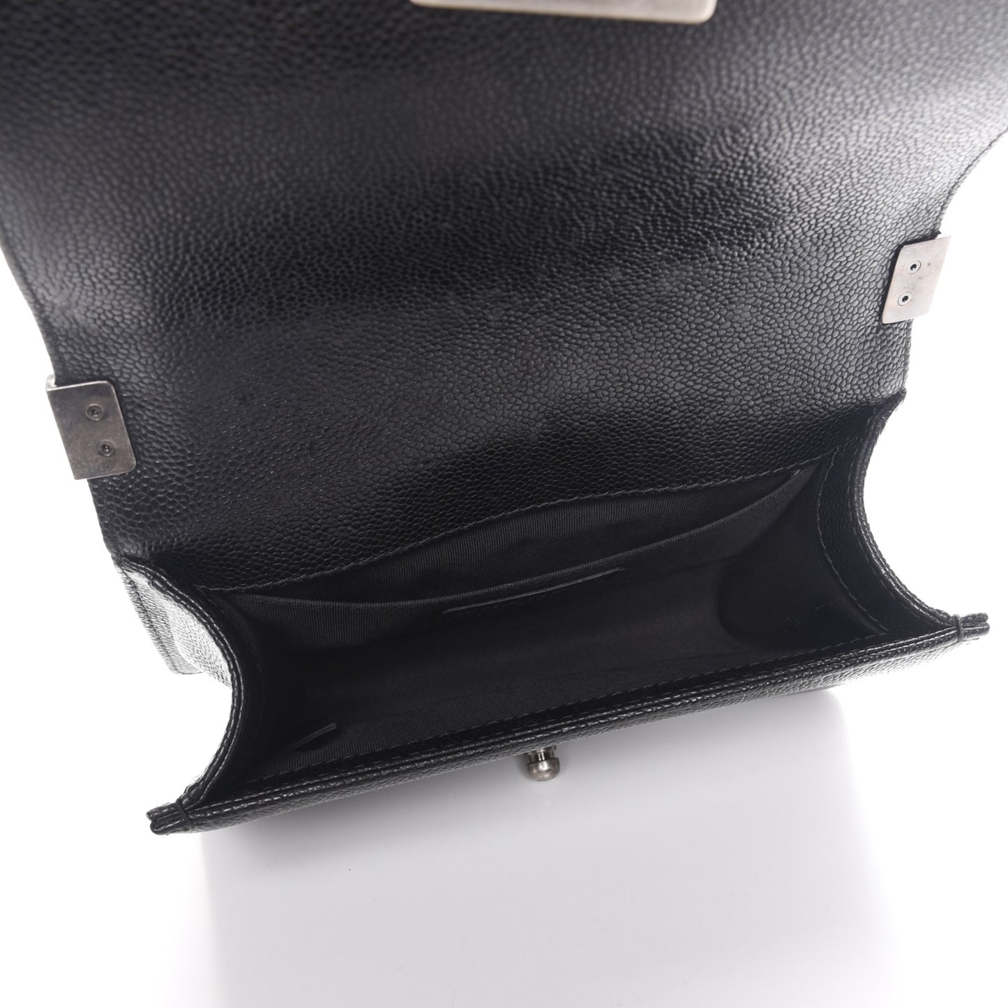 Caviar Quilted Small Boy Flap Black