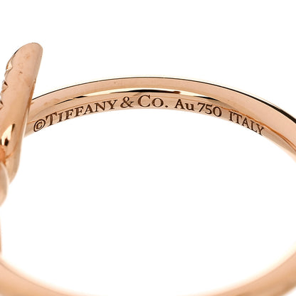 Tiffany 18K Rose Gold Diamond Small Knot Ring 52 6 4 of 5