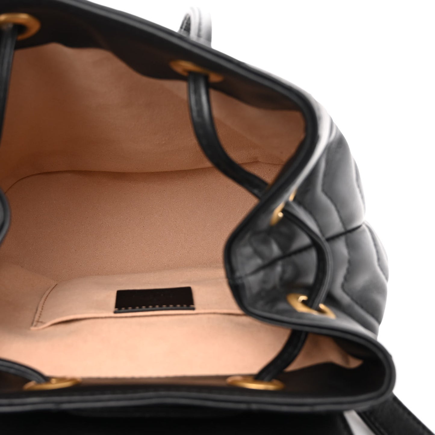 Calfskin Matelasse GG Marmont Flap Backpack Black