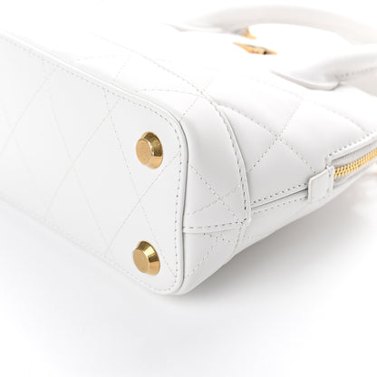 Balenciaga Nappa Calfskin Quilted XXS Ville Top Handle Bag White 7 of 7