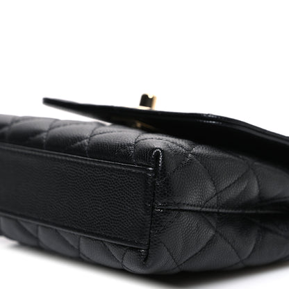 Chanel Caviar Quilted Coco Handle Clutch With Chain Black 10 of 10