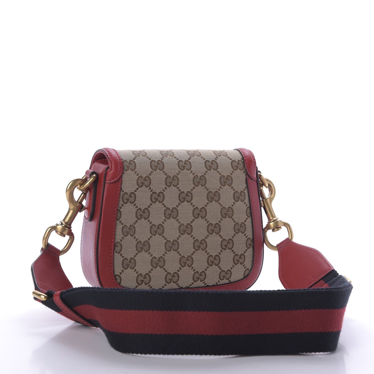 Gucci Monogram Ruinart Calfskin Small Lady Web Shoulder Bag Beige Ebony Hibiscus Red 1 of 9
