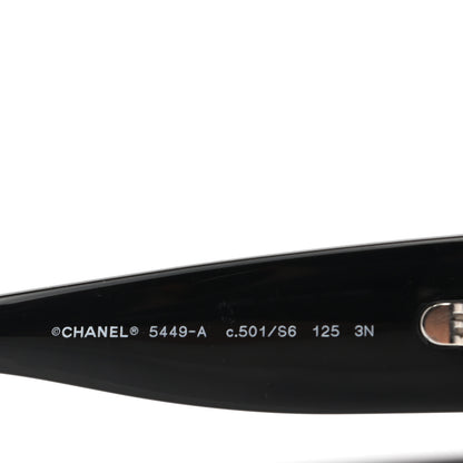 Chanel Acetate Shield Sunglasses 5449-A Black 5 of 7