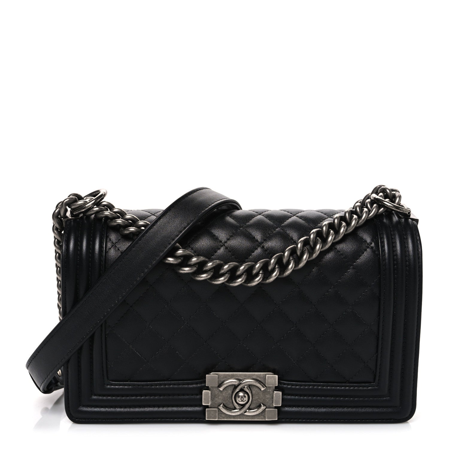 Chanel Lambskin Quilted New Medium Boy Flap Black 1 of 10