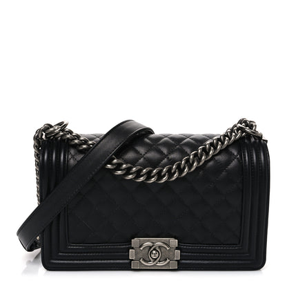 Chanel Lambskin Quilted New Medium Boy Flap Black 1 of 10