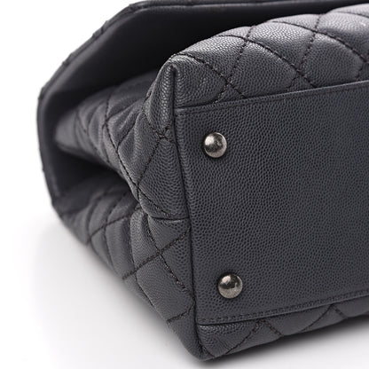 Chanel Caviar Quilted Small Coco Handle Flap Gray 9 of 11