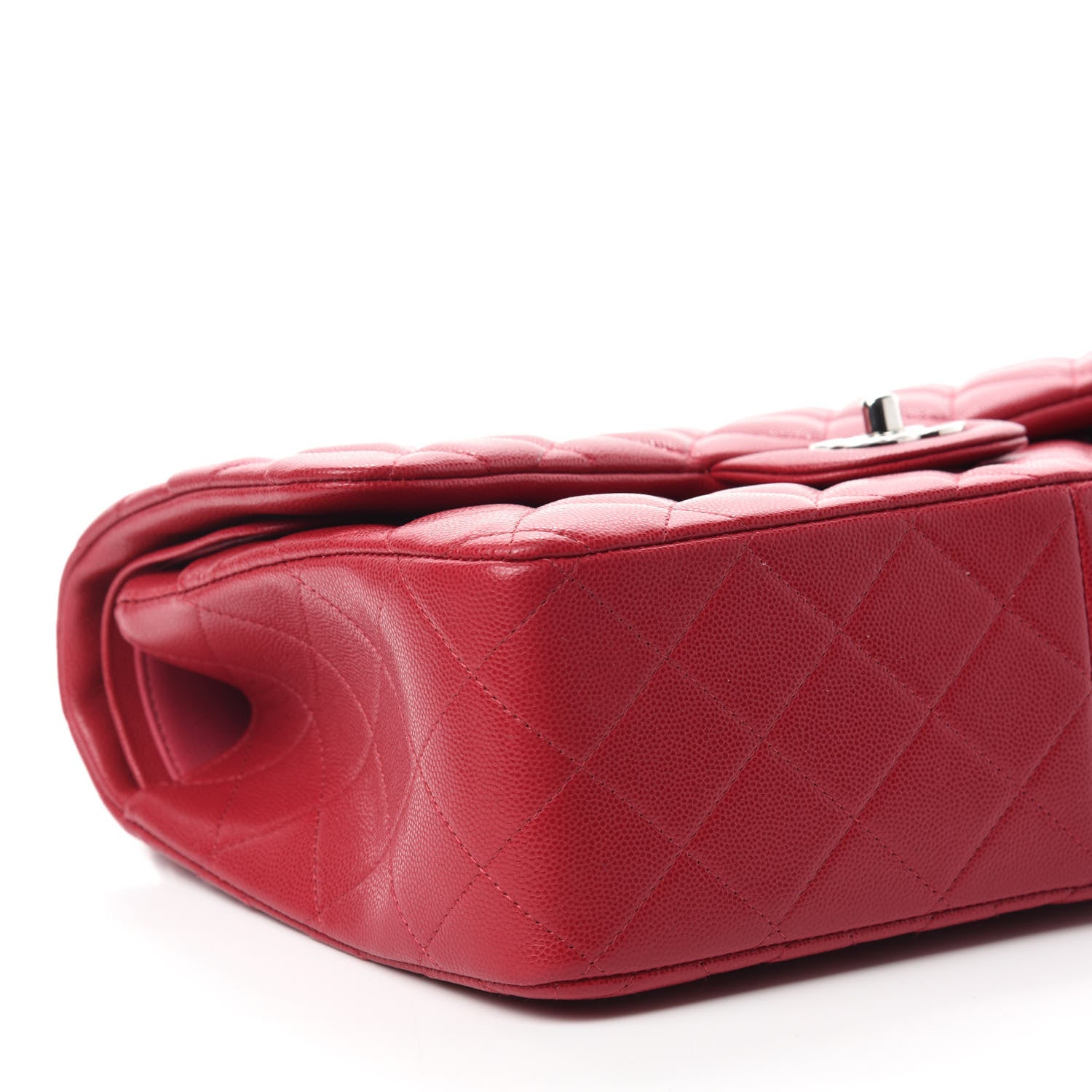 Chanel Caviar Quilted Jumbo Double Flap Red 6 of 15