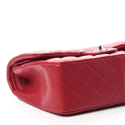 Chanel Caviar Quilted Jumbo Double Flap Red 6 of 15